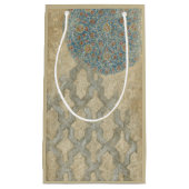 Dekorative Silber Tapestyle-Blumenarrangements Kleine Geschenktüte (Vorderseite)