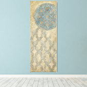 Dekorative Silber Tapestyle-Blumenarrangements Leinwanddruck (Insitu (Holzboden))