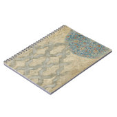 Dekorative Silber Tapestyle-Blumenarrangements Notizblock (Linke Seite)