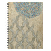 Dekorative Silber Tapestyle-Blumenarrangements Notizblock (Vorderseite)