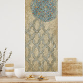 Dekorative Silber Tapestyle-Blumenarrangements Poster (Küche)