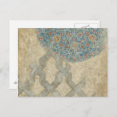 Dekorative Silber Tapestyle-Blumenarrangements Postkarte (Vorne/Hinten)