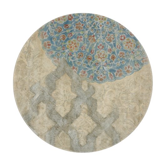 Dekorative Silber Tapestyle-Blumenarrangements Schneidebrett (Vorderseite)