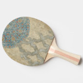 Dekorative Silber Tapestyle-Blumenarrangements Tischtennis Schläger (Seitenansicht)