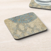 Dekorative Silber Tapestyle-Blumenarrangements Untersetzer (Linke Seite)