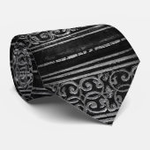 Dekorative Silver-Black-Krawatte Krawatte (Gerollt)