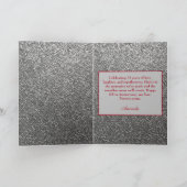 Dekorative Silver Floral Husband 25 Jahre Jubiläum Karte (Innenseite)