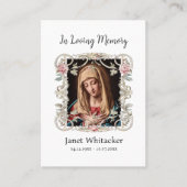 Dekorative Silver Frame Rose Beerdigungskarte Platzkarte (Vorderseite)