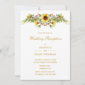Dekorative Sommer-Blume Hochzeitsempfang Einladung (Vorderseite)