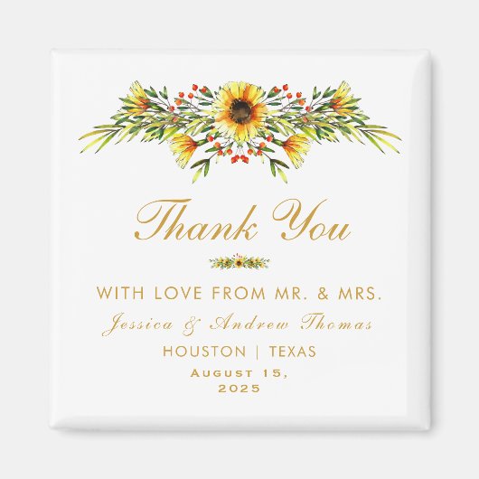 Dekorative Sommerhochzeit-Blume Magnet (Vorne)