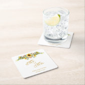 Dekorative Sommerhochzeit-Blume Rechteckiger Pappuntersetzer (Vor Ort)