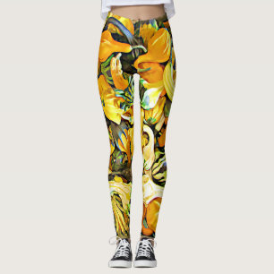 Dekorative Squash und Gourds Halloween Leggings
