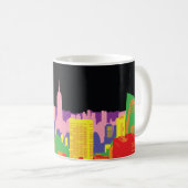 Dekorative städtische Skyline-Gebäude Kaffeetasse (VorderseiteRechts)