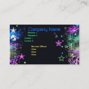 Dekorative Stern-Visitenkarte Visitenkarte