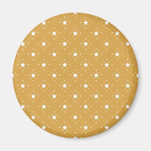 Dekorative Sterne auf goldenem Hintergrund Magnet (Vorne)