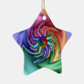 Dekorative Sternschmuck mit schillerndem Design Keramik Ornament (Rechts)