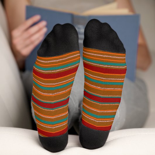 Dekorative Streifen Socken (Unterseite)