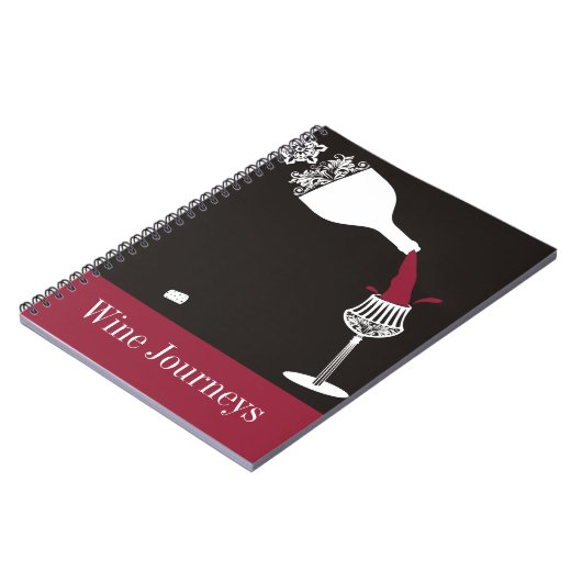 dekorative strömende Weinkristallflasche des Notizblock (Linke Seite)