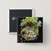 Dekorative Sukkuline Button (Vorne & Hinten)