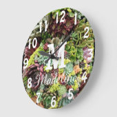 Dekorative Sukkuline Große Wanduhr (Winkel)