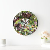 Dekorative Sukkuline Große Wanduhr (Zuhause)