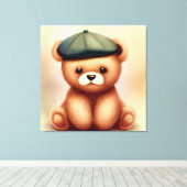 Dekorative Sweet Baby Teddy Bear Canvas Print Leinwanddruck (Insitu (Holzboden))