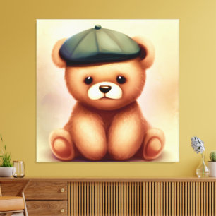 Dekorative Sweet Baby Teddy Bear Canvas Print Leinwanddruck