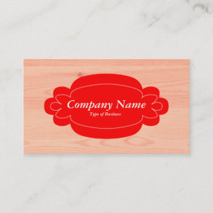 Dekorative Tafel 01 - Rot - Holz Visitenkarte