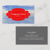 Dekorative Tafel 01 - Rot - Kalmare See Visitenkarte (Vorne/Hinten)