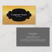 Dekorative Tafel 01 - Schwarz - Goldenes Meer Visitenkarte (Vorne/Hinten)