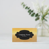 Dekorative Tafel 01 - Schwarz - Goldenes Meer Visitenkarte (Stehend Vorderseite)