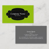 Dekorative Tafel 01 - Schwarz - Grün Visitenkarte (Vorne/Hinten)