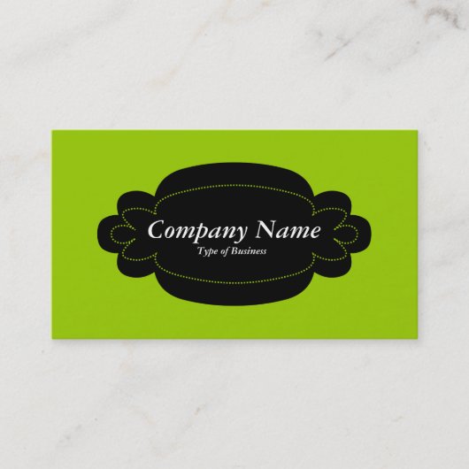 Dekorative Tafel 01 - Schwarz - Grün Visitenkarte (Vorderseite)
