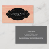 Dekorative Tafel 01 - Schwarz - Holz Visitenkarte (Vorne/Hinten)