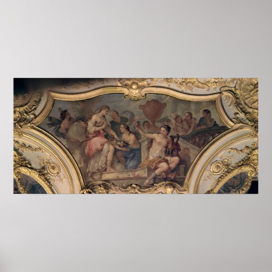 Dekorative Tafel aus dem Ovalsalon Poster (Vorne)