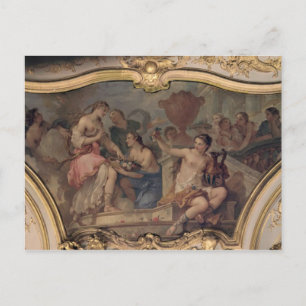 Dekorative Tafel aus dem Ovalsalon Postkarte