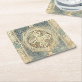 Dekorative Tapisserie mit verziertem geometrischem Rechteckiger Pappuntersetzer (angewinkelt)