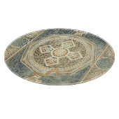 Dekorative Tapisserie mit verziertem geometrischem Schneidebrett (Ecke)