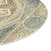 Dekorative Tapisserie mit verziertem geometrischem Schneidebrett (Ecke)