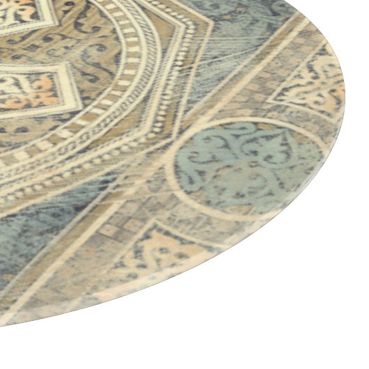 Dekorative Tapisserie mit verziertem geometrischem Schneidebrett (Ecke)