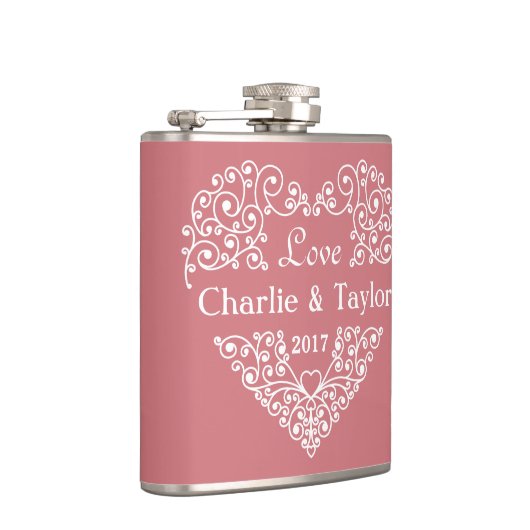 Dekorative Textflasche für das Herz Flachmann (Rechts)