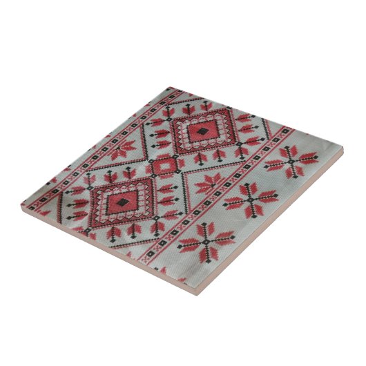 Dekorative Tiles rot und schwarz Fliese (Seite)