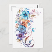 Dekorative tropische Blume Postkarte (Vorne/Hinten)