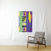 Dekorative und kühne Maximalistisches Design für K Wandteppich (Beispiel (Horizontal))