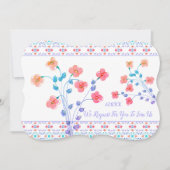 Dekorative und Künstlerische Gemusterte Einladung (Vorderseite)