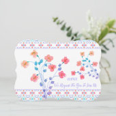 Dekorative und Künstlerische Gemusterte Einladung (Stehend Vorderseite)