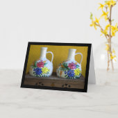 Dekorative Vasen Karte (Gelbe Blume)