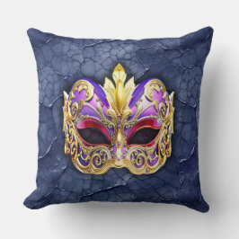 Dekorative Venezianische Maske auf der texturierte Kissen