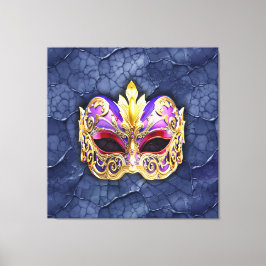 Dekorative Venezianische Maske auf der texturierte Leinwanddruck