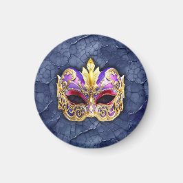 Dekorative Venezianische Maske auf der texturierte Magnet